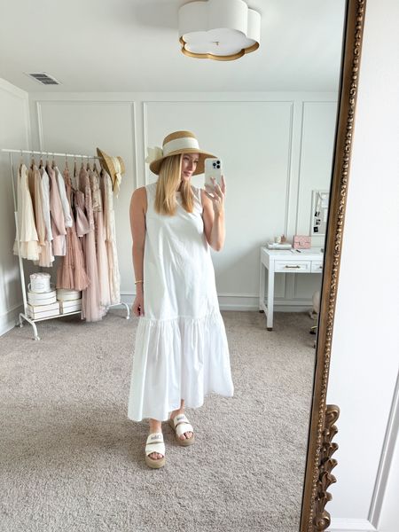 Cute but comfortable beach look! Wearing size small in the dress. Vacation outfits // resortwear // vacation dresses // summer outfits // white dresses // casual dresses // casual outfits // beach sandals // beach hats // Amazon finds // Nordstrom finds 

#LTKTravel #LTKStyleTip #LTKSeasonal