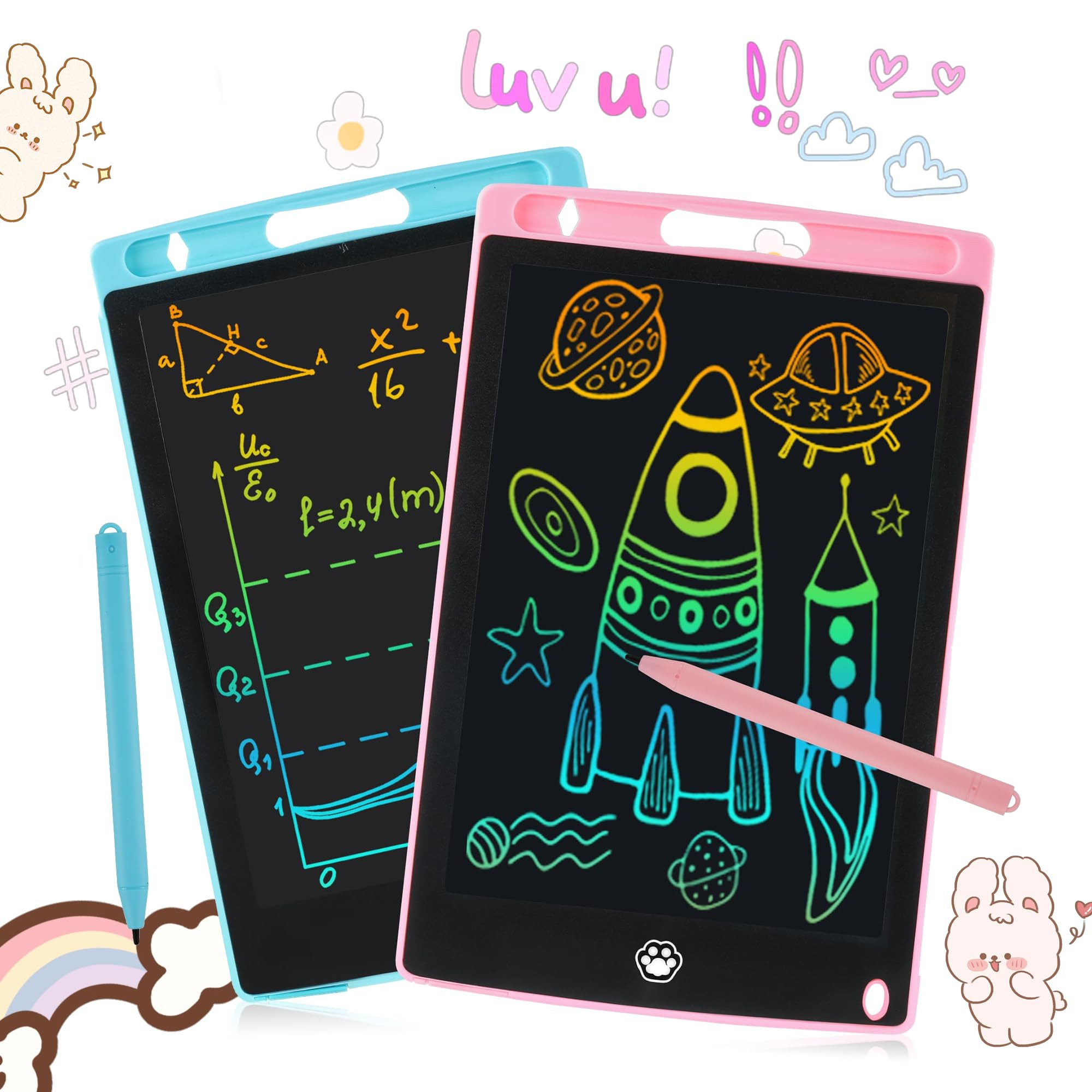 2 Pack LCD Writing Tablet, Electronic Drawing Writing Board, Erasable Drawing Doodle Board, Doodl... | Amazon (US)