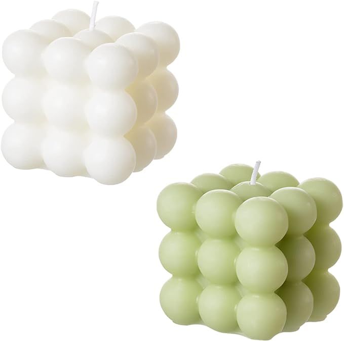 Amazon.com: ACITHGL Bubble Candle - Cube Soy Wax Candles, Home Decor Candle, Scented Candle Set 2... | Amazon (US)