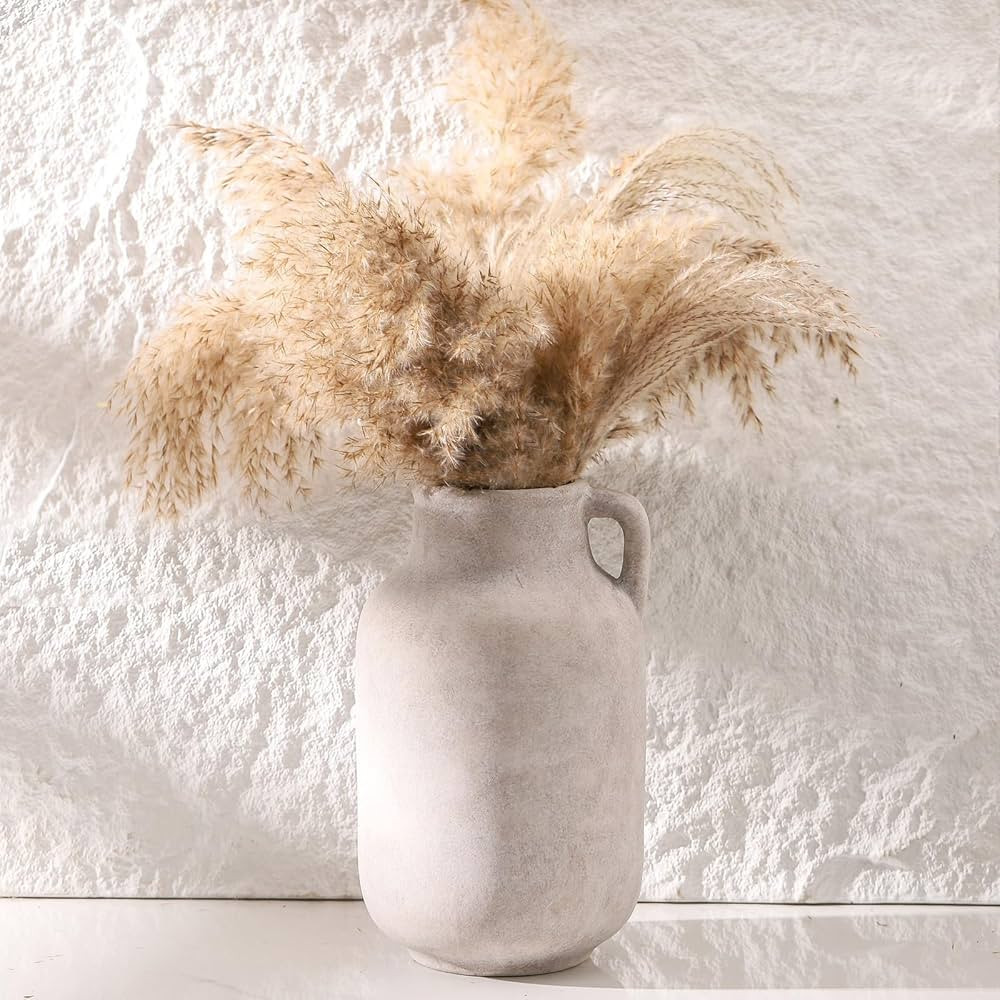 Mitt&Ditt Ceramic Flower Vase Home Decor - Table Vase Tall Farmhouse Rustic Vintage Style for Liv... | Amazon (US)