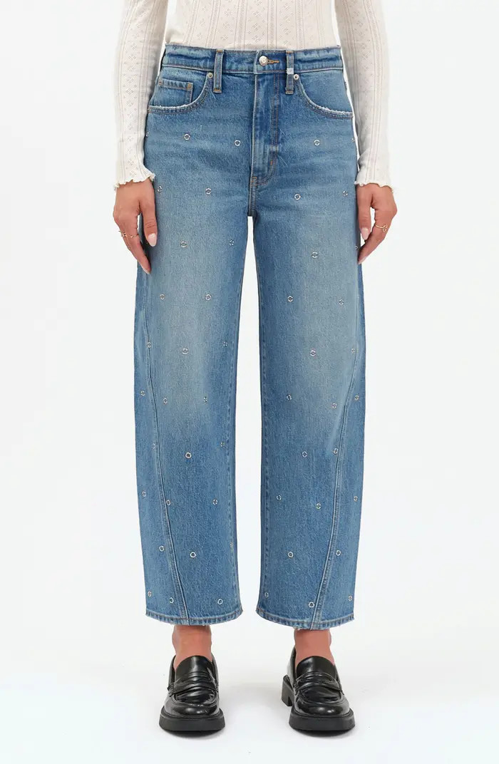 Westward High Waist Ankle Barrel Leg Jeans | Nordstrom