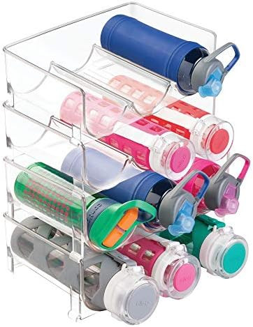 mDesign Modern Plastic Stackable Vertical Standing Water Bottle Holder Stand - Storage Organizer ... | Amazon (US)