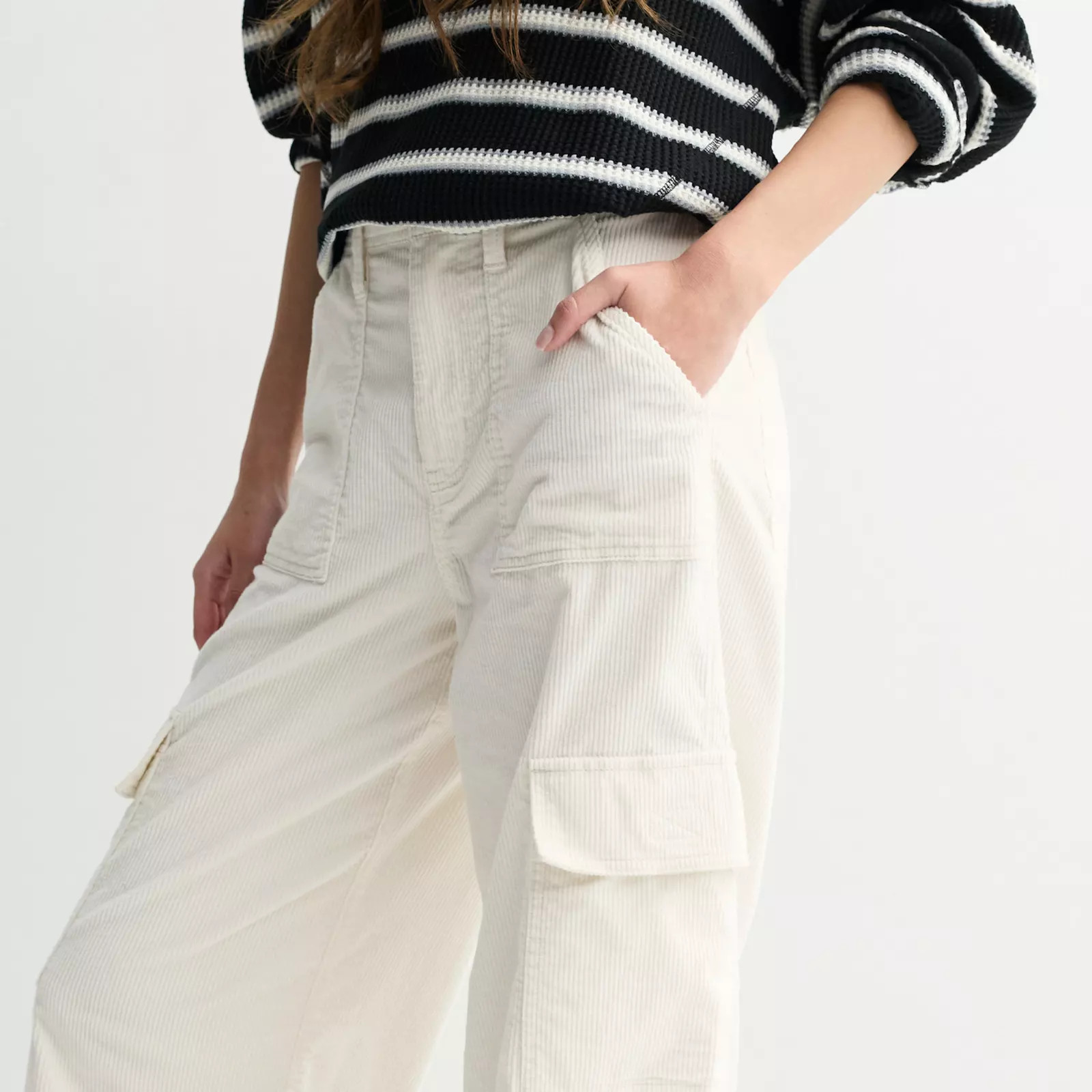 Juniors' SO® High Rise Cord Cargo Pants | Kohl's