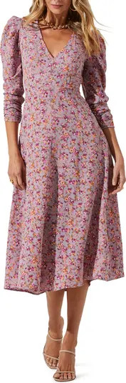 ASTR the Label Puff Sleeve Midi Dress | Nordstrom | Nordstrom