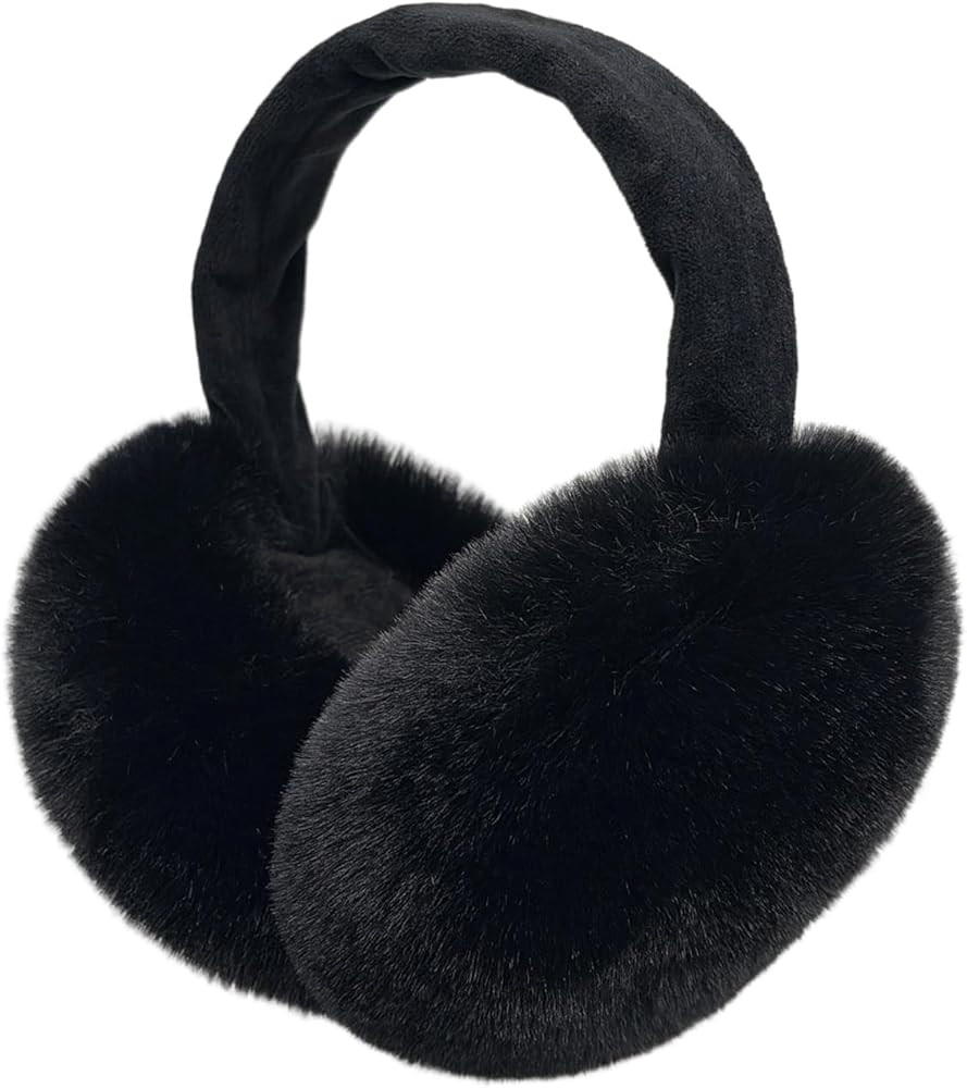 Women Winter Earmuffs Adjustable Faux Fleece Ear muffs Foldable Furry Cute Girl Ear Warmer for Co... | Amazon (US)