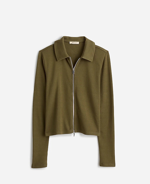 Ribbed Zip-Front Tee | Madewell