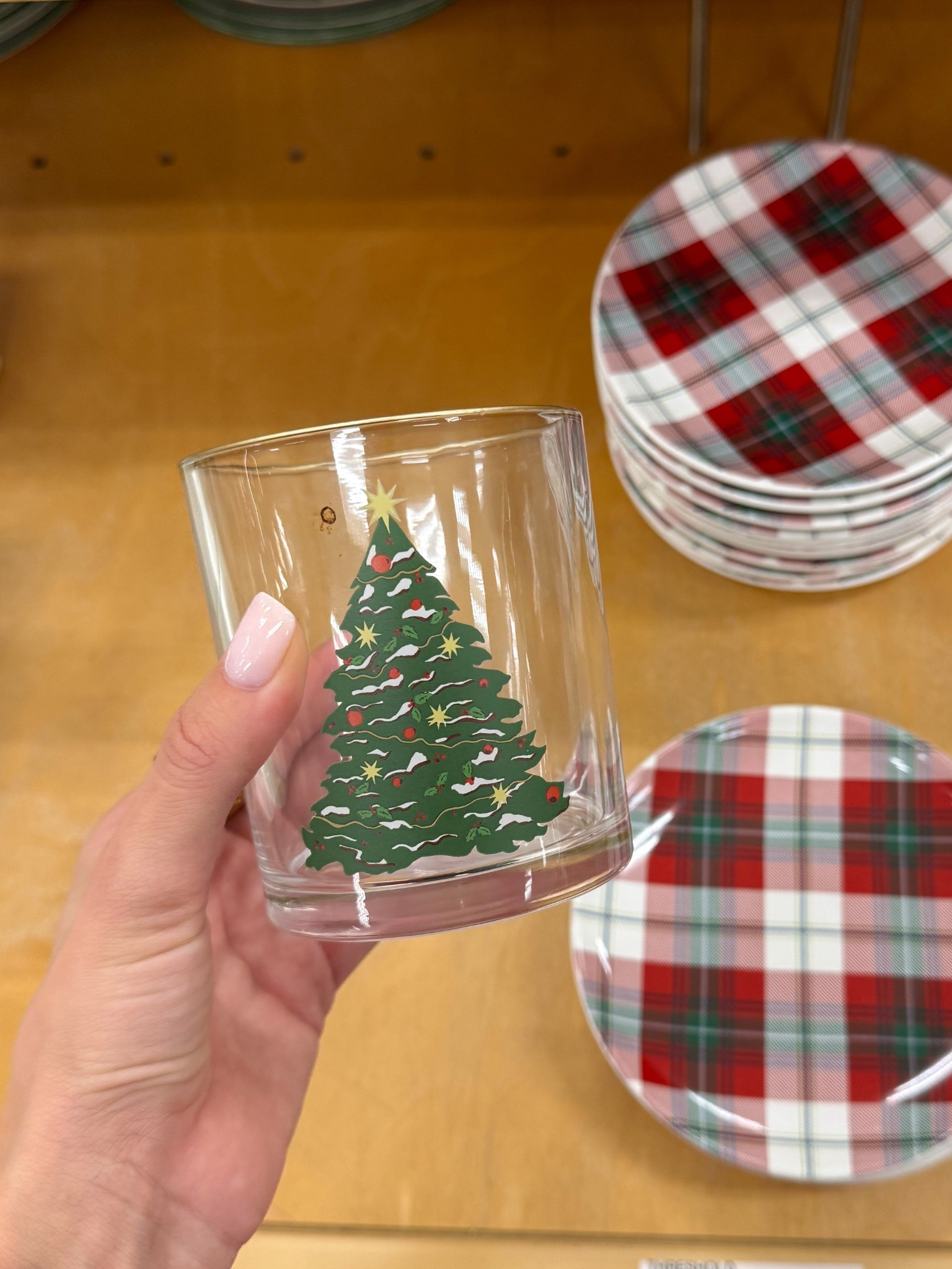 the cutest Christmas holiday tableware!! so affordable… less than $5🎄 love the vintage Spode Christmas tree style:) 

plaid  plates, target finds, holiday target must have, Christmas dinner table scape, drinking glass, festive cups

#LTKFindsUnder50 #LTKSeasonal #LTKHoliday