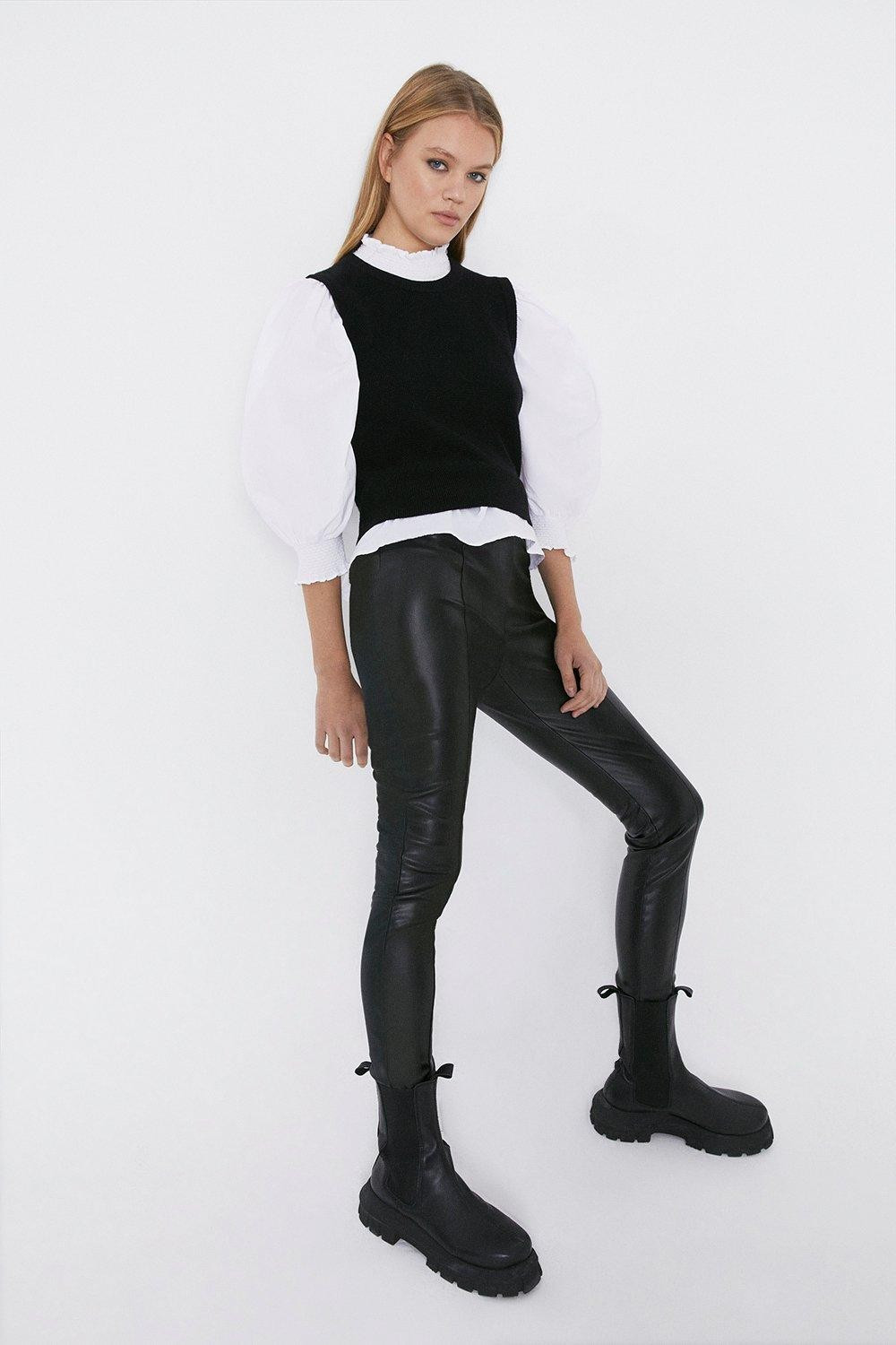 Faux Leather Legging | Warehouse UK & IE