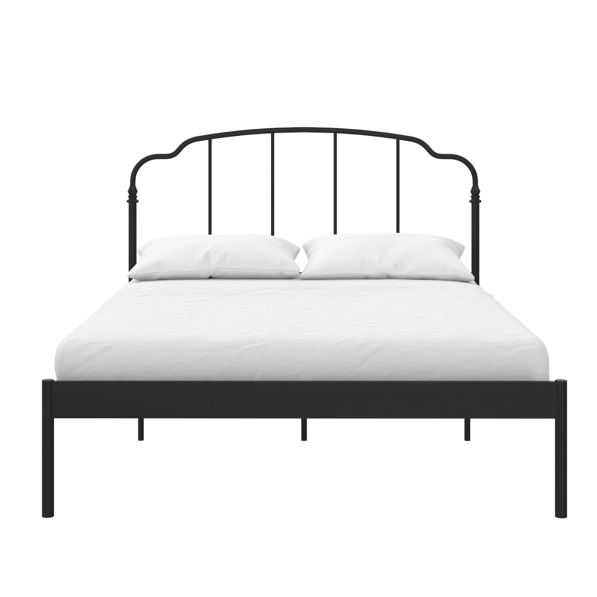 RealRooms Camie Metal Bed, Adjustable Base Height, Queen, Black | Walmart (US)