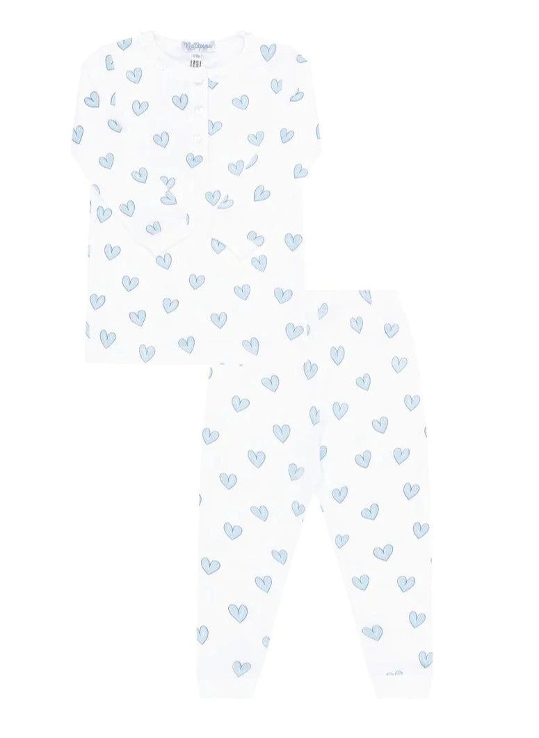 Nellapima Blue Heart Print Pajamas | JoJo Mommy