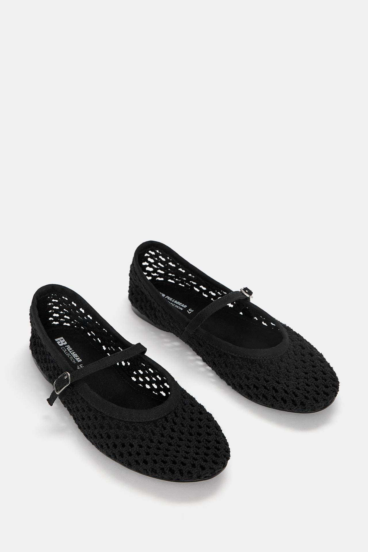Crochet ballet flats | PULL and BEAR UK