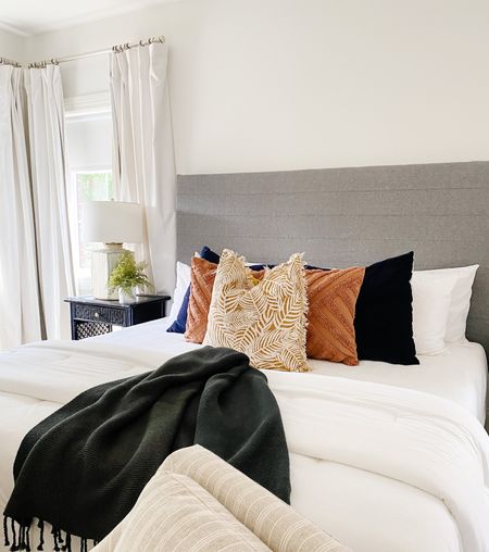 Switch up your accent pillows to incorporate warm Fall tones!
.
.
.
Fall Bedding
Accent Pillows 
Decorative Pillows 
Autumn Tones
Warmth
Fall Vibes

#LTKSeasonal #LTKhome #LTKstyletip