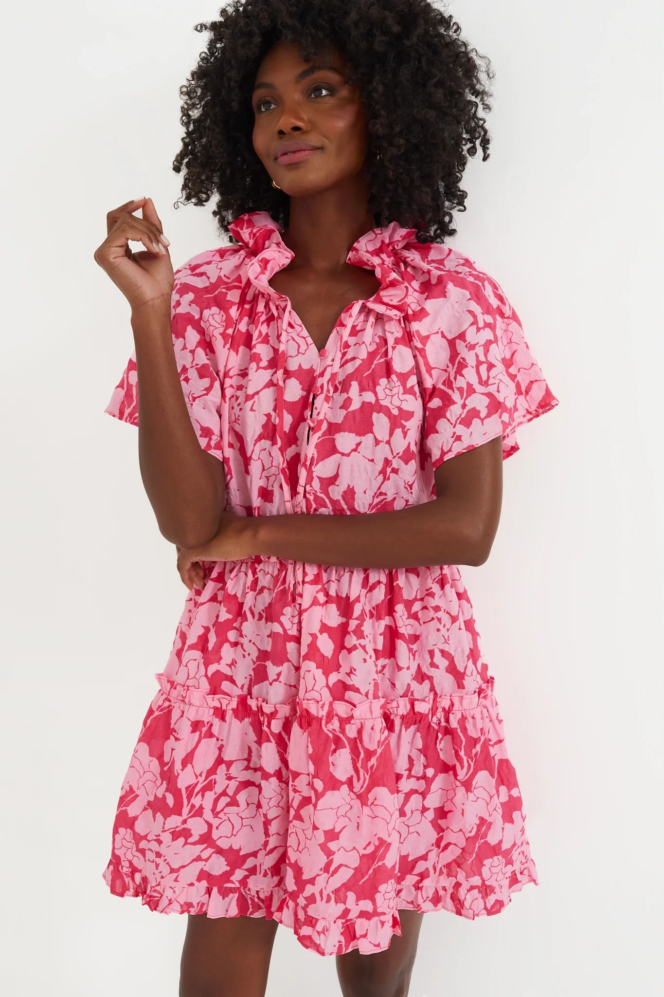 Pink Floral Thea Mini Dress | Tuckernuck (US)