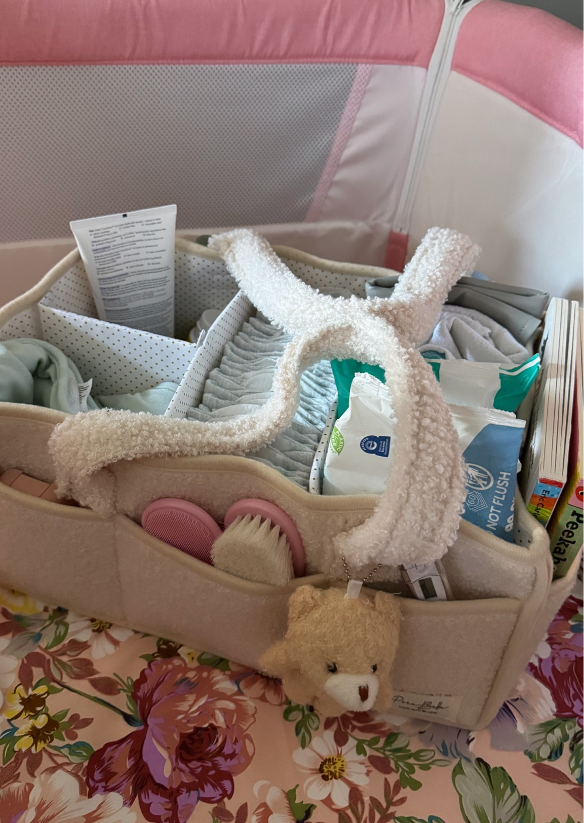Diaper caddy + newborn essentials 

#LTKBaby