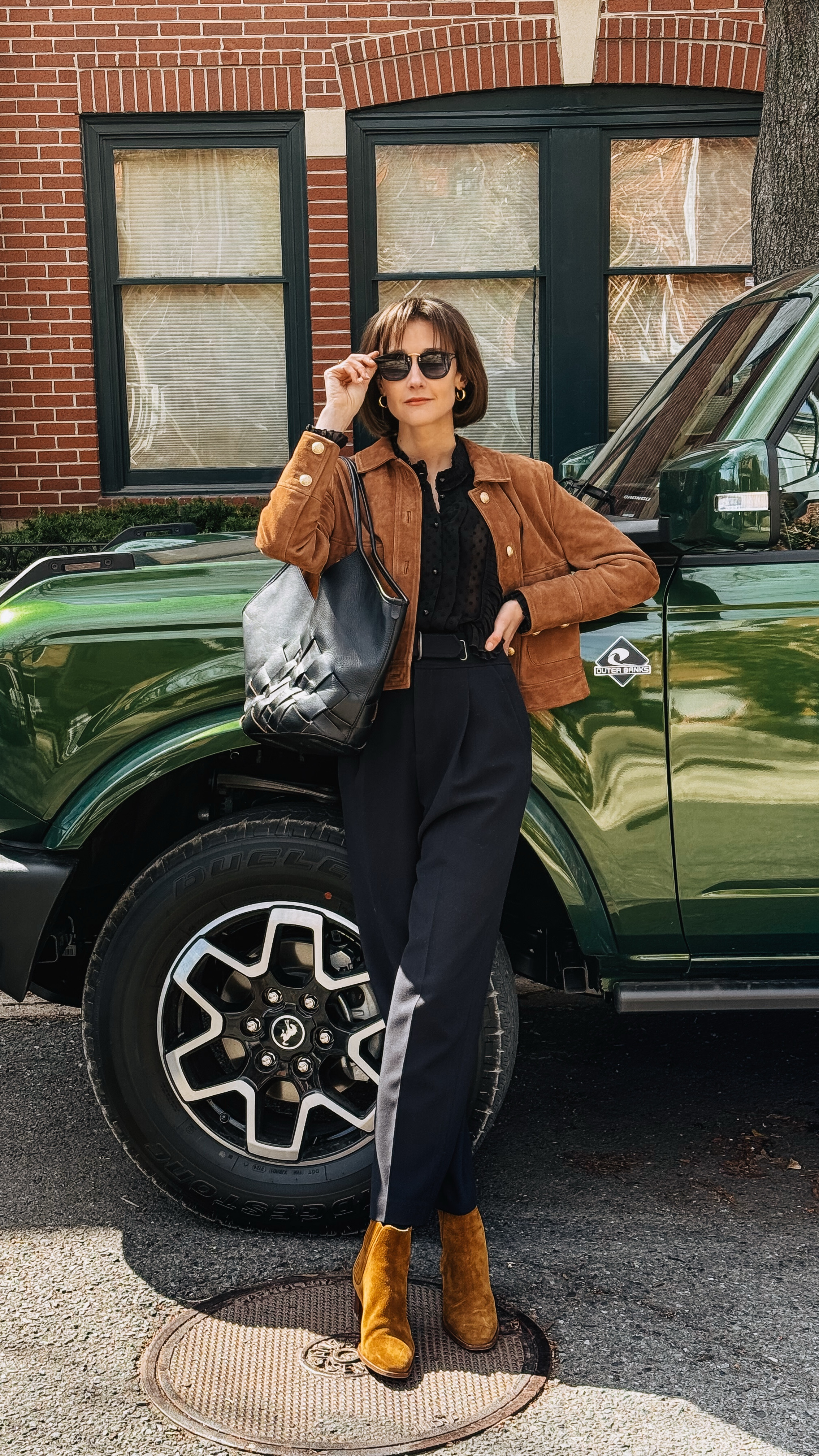 Brown suede looks so chic with an all-black outfit like this one.

#LTKOver40 #LTKShoeCrush #LTKStyleTip