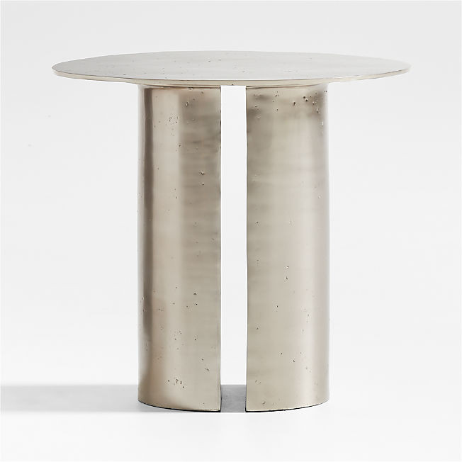 Argent Metal 20" Side Table by Athena Calderone + Reviews | Crate & Barrel | Crate & Barrel