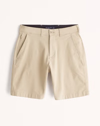 9 Inch Modern Plainfront Short | Abercrombie & Fitch (US)