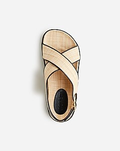 Colbie crisscross slingback sandals in raffia | J. Crew US