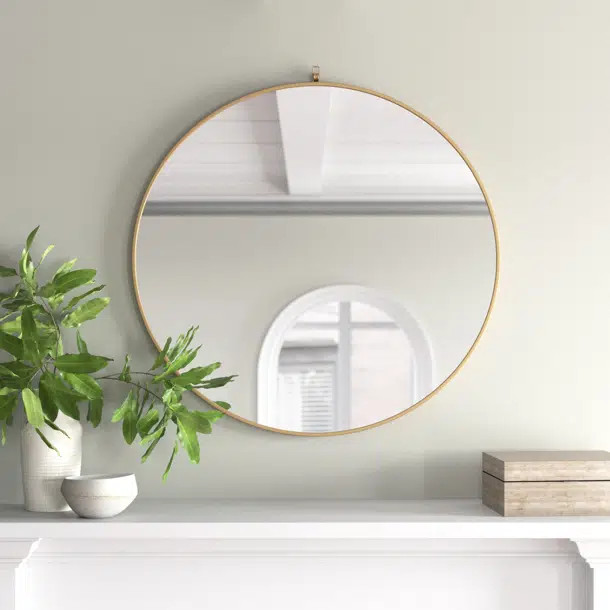 Needville Round Metal Wall Mirror | Wayfair North America