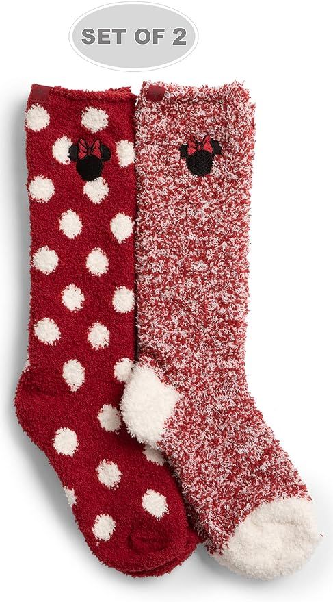 Barefoot Dreams Girl's CozyChic Classic Disney Minnie Mouse Socks 2-Pair Pack (Big Kid) | Amazon (US)