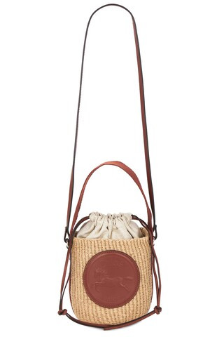 Chloe Horse Medal Small Basket Bag in Neutral | FWRD 