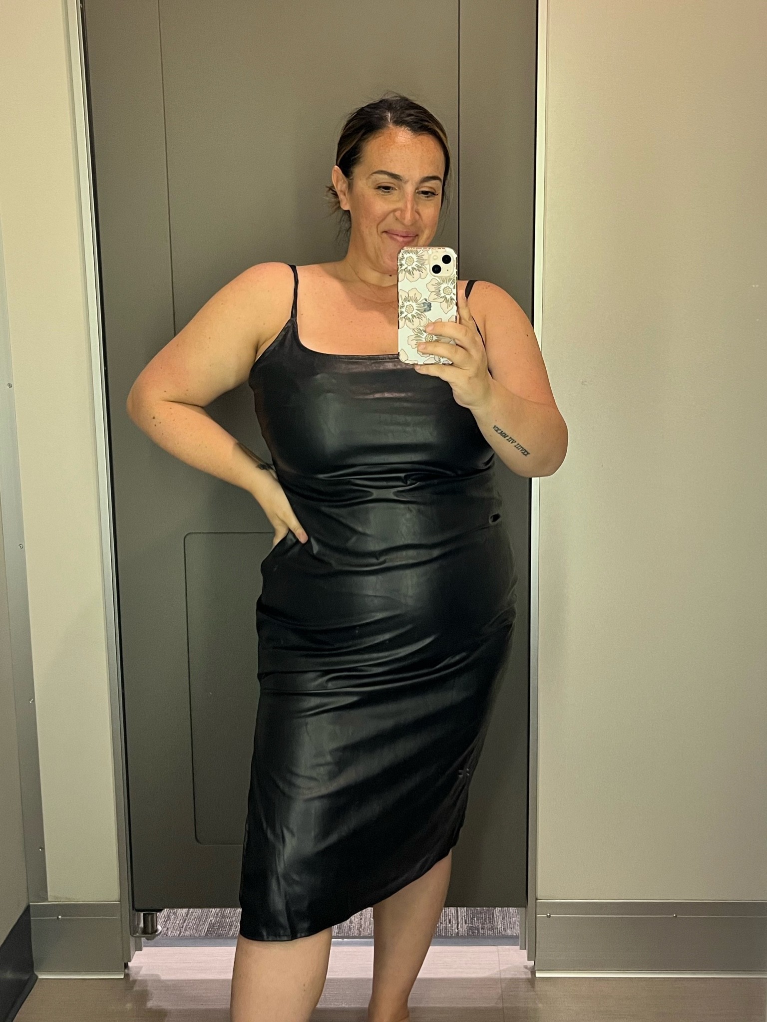 Ok check out this midi faux leather dress from target! I sized up to xxl, but it is stretchy! 

#LTKstyletip #LTKcurves #LTKunder50