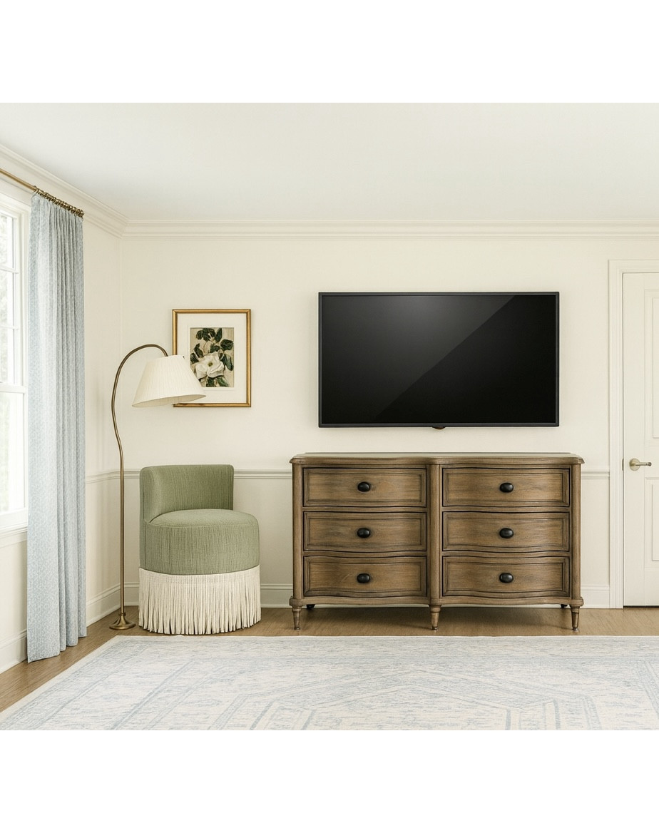 A primary bedroom dresser & sitting area off to a client! 

#LTKHome #LTKStyleTip #LTKSaleAlert