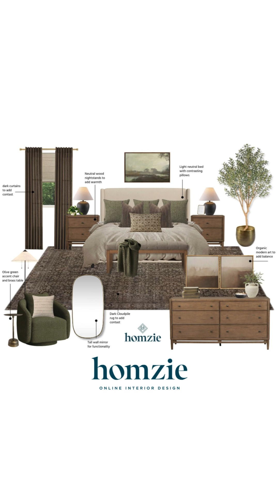 Moody bedroom design featuring wall art, bed frame, lamps, curtains, accent pillows, wallpaper, dresser, decor, etc.

#LTKHome #LTKFinds #LTKFavorites #HomeStyleDaily 

 #LTKHome