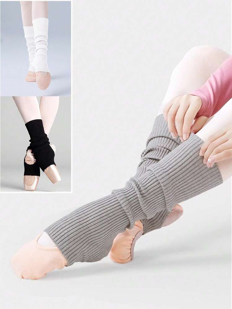 A Pair Of Ballet Yoga Socks (40cm ,50cm,Stomping), Dance Leg Guards, Dance Yoga Pile Socks, Knee ... | SHEIN