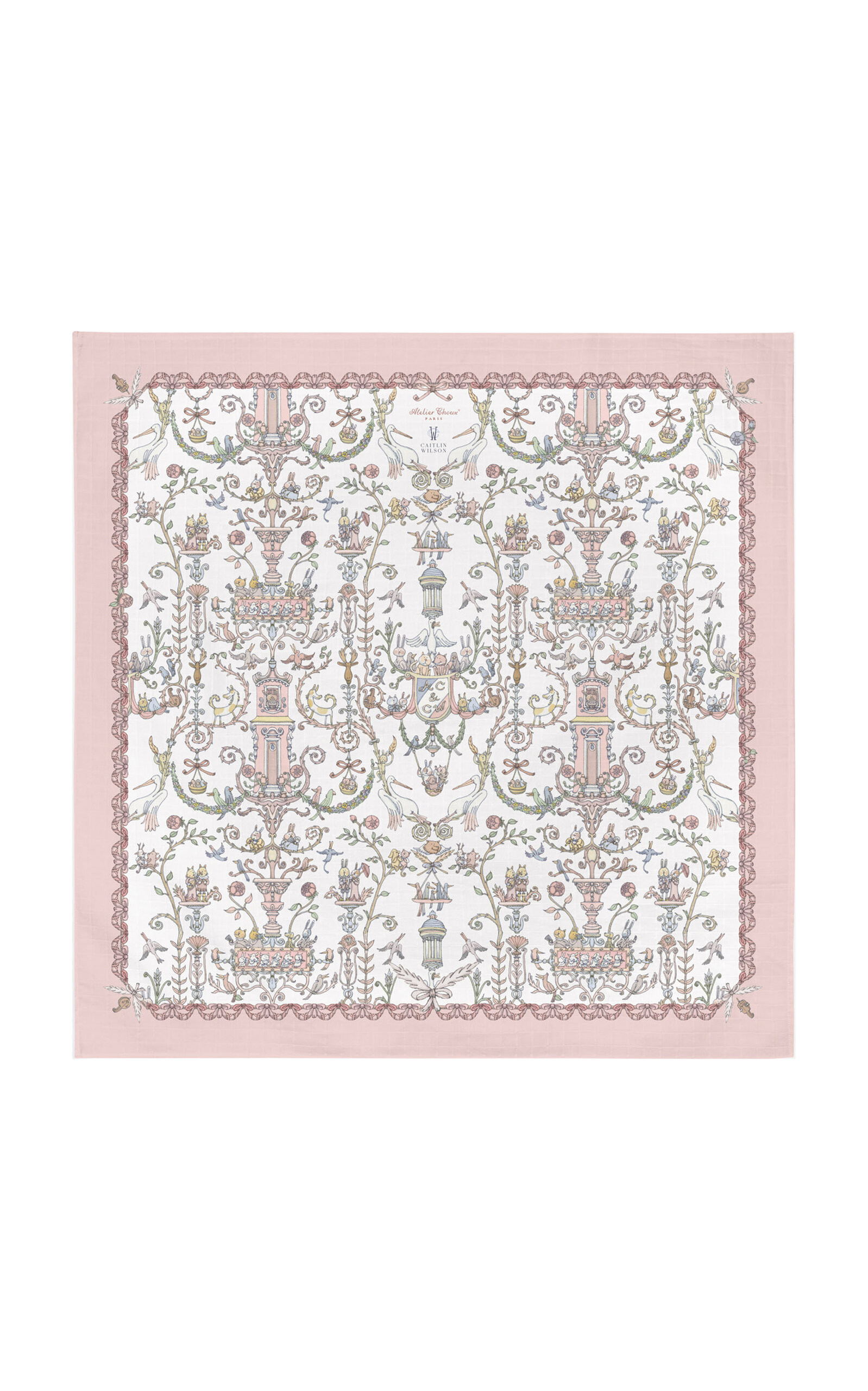 Atelier Choux x Caitlin Wilson Carré - Toile de Jouy Pink - Moda Operandi | Moda Operandi (Global)