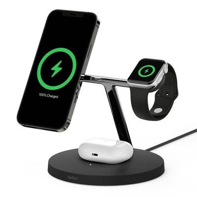 Belkin Boost Charge Pro 3-in-1 Wireless Charge Stand with MagSafe | Target