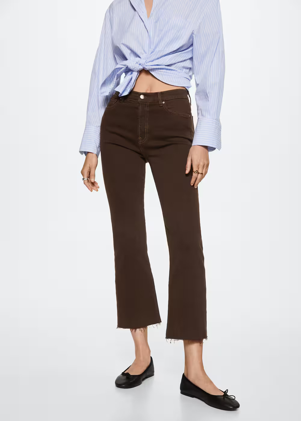High-waist bootcut jeans -  Women | Mango USA | MANGO (US)