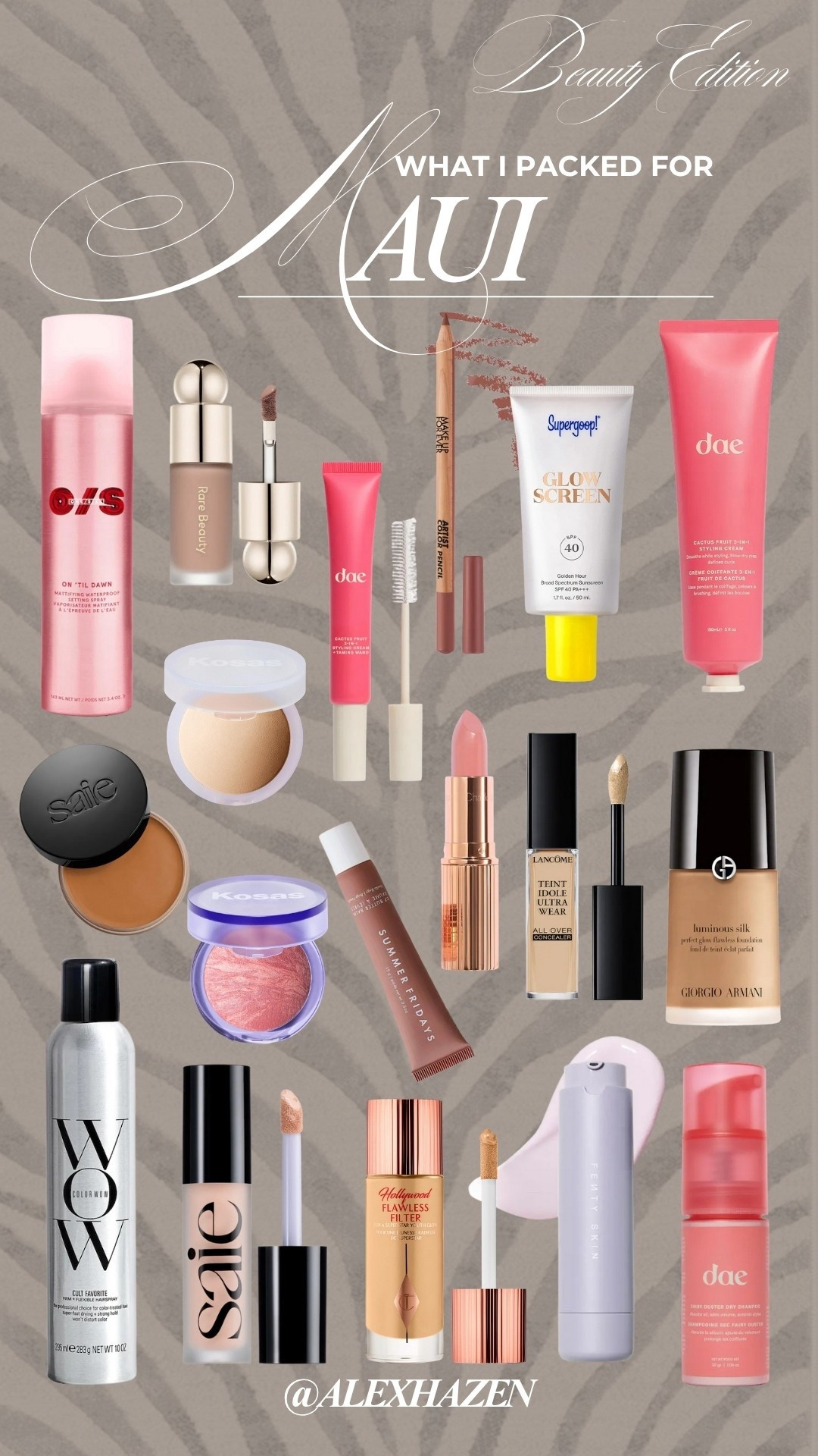 what i packed for maui: beauty edition !! 💋 

#LTKBeauty #LTKTravel #LTKSummerEdit