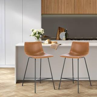 Poly and Bark Paxton 24 in. Tan Counter Stool (Set of 3) HD-CS458-03-X3 - The Home Depot | The Home Depot
