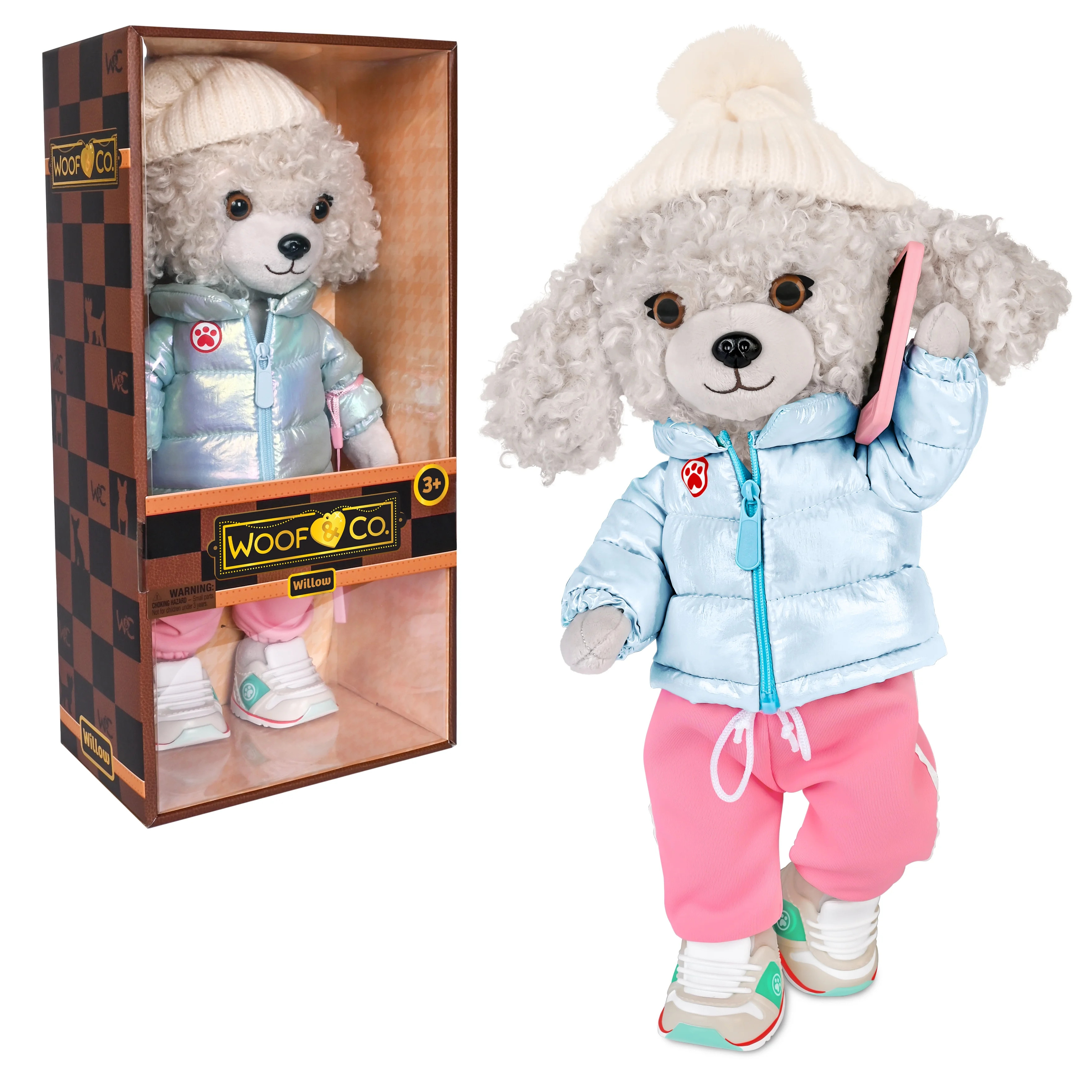 Woof & Co 15-inch Fashion Doll – Willow The Poseable Plush Poodle&nbsp;with Removable Outfit & ... | Walmart (US)