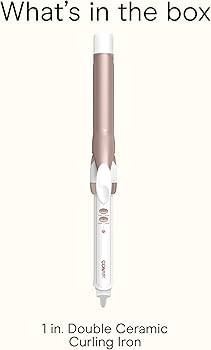 Conair Double Ceramic 1-Inch Curling Iron, 1-Inch Barrel Creates Classic Curls, Hair Curler for U... | Amazon (US)