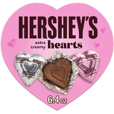 Hershey's Valentine's Day Milk Chocolate Hearts Candy Gift Box - 6.4oz | Target