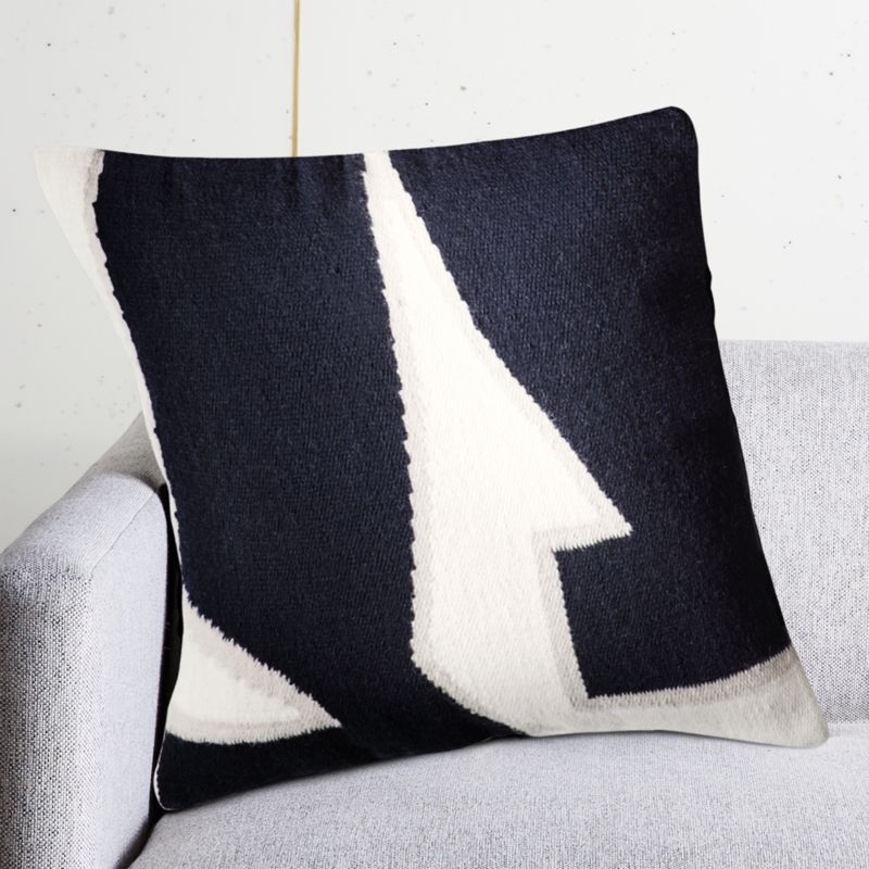 Sandro Black & White Modern Throw Pillow with Feather-Down Insert 20" + Reviews | CB2 | CB2