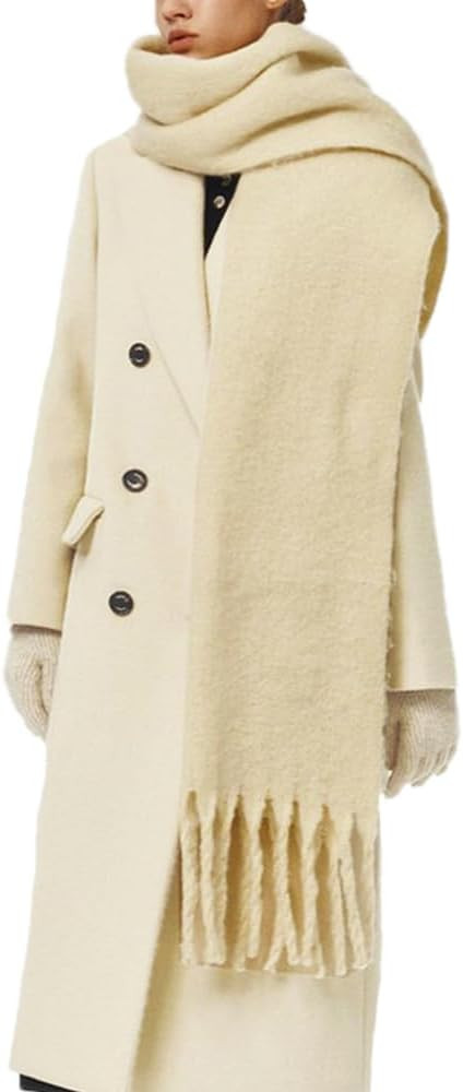 OUNIYA Big Chunky Plaid Scarf Colorful Checked Oversized Thick Scarves Soft Large Cashmere Wool W... | Amazon (US)