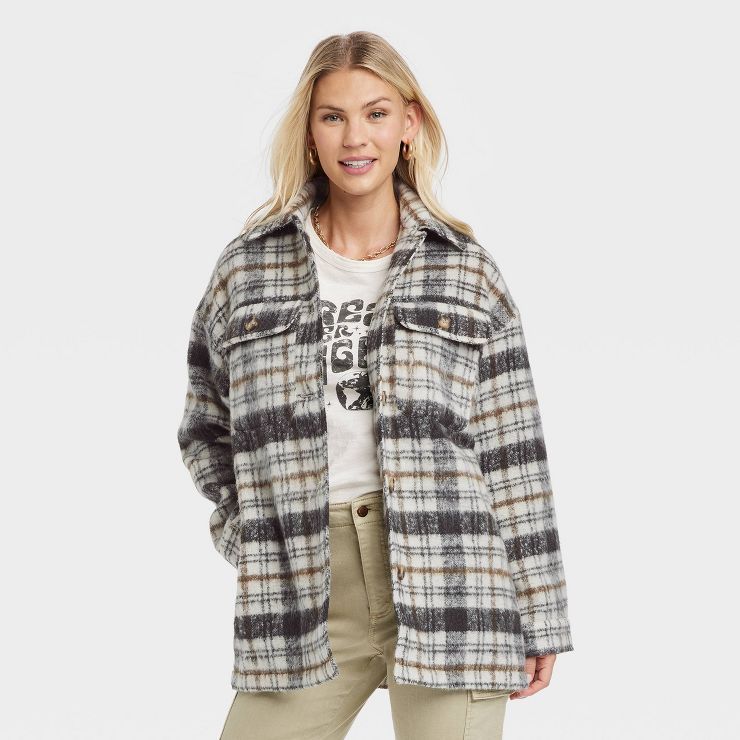 Women's Brushed Oversized Shacket - Universal Thread™ | Target