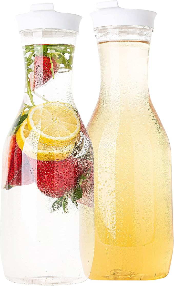 Plasticpro Clear Plastic Premium Pitchers amazon fridge storage container organizer amazon deals | Amazon (US)