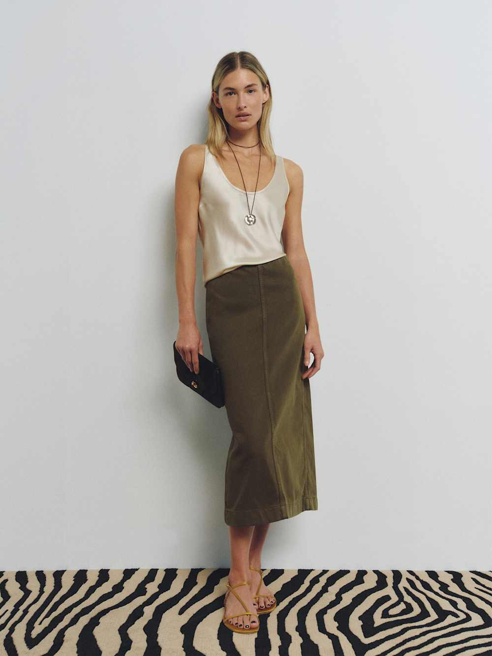 Regina Mid Rise Midi Skirt | Reformation (Global)