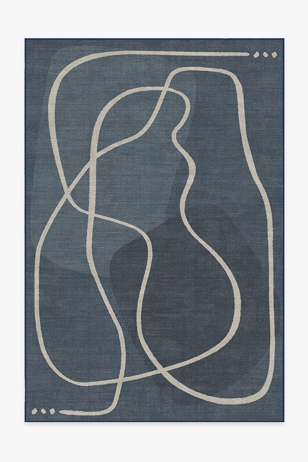 Strova Dusk Blue Rug | Ruggable
