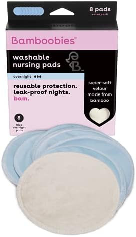 Bamboobies Nursing Pads for Breastfeeding Reusable Washable Breast Pads Super Soft Rayon Made From B | Amazon (US)