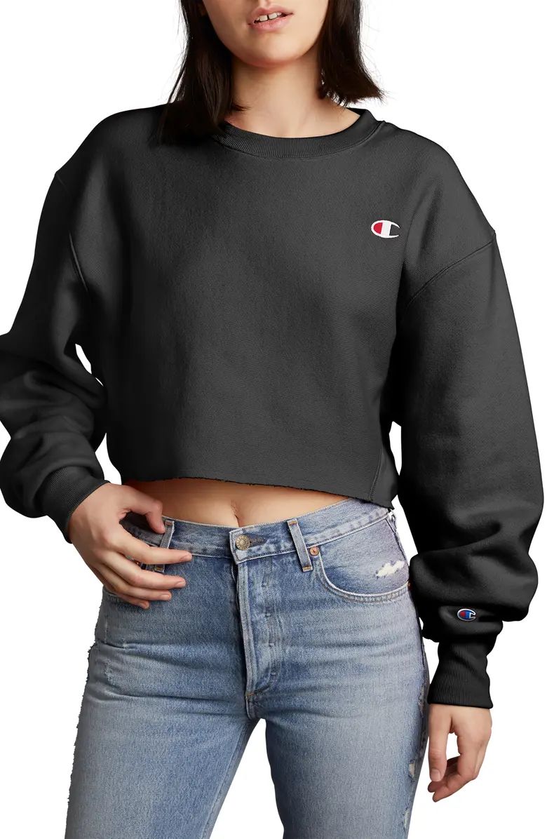 Reverse Weave® Crop Sweatshirt | Nordstrom