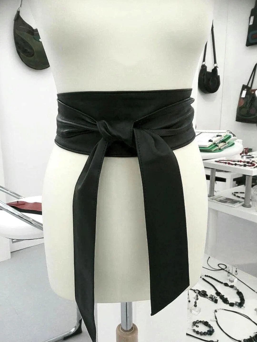 Black Leather Obi Belt: Real Leather Double Wrap - USA DDP (delivered Duty PAID) - Etsy | Etsy (Global)