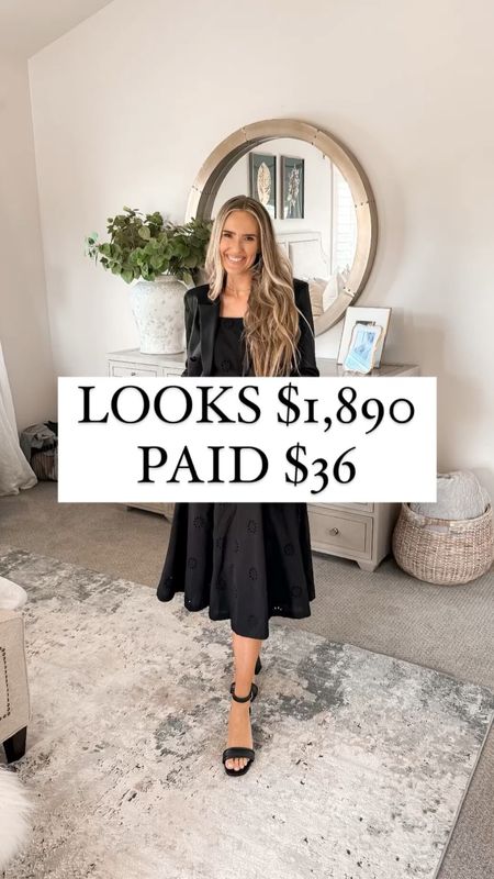 $1,890 vs $36! This eyelet dress is stunning dressed up or down and it’s so classic you will be able to wear it for years to come! It is lined and the fabric feels and looks WAY more expensive than it actually is. The square neck is so flattering and chic! I linked the other affordable items I am wearing, too.

This eyelet square neck midi dress runs true to size; I am 5’8” and wearing a size small for reference!

You do NOT need to spend a lot of money to look and feel INCREDIBLE!

I’m here to help the budget conscious get the luxury lifestyle.

Walmart Fashion / Affordable / Budget / Women's Casual Outfit / Classic Style / Dress Outfit / Women's Dressy Outfit / Elevated Style / Workwear / Summer Dress / Wedding Guest / Summer Wedding

#LTKworkwear #LTKsalealert #LTKfindsunder50