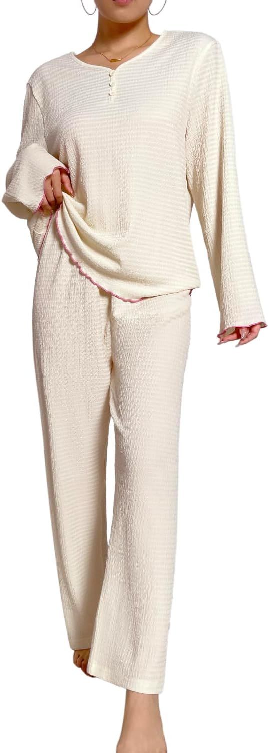 Womens Pajamas Set 2 Piece Pj Set Loungewear Comfy Outfit Sleepwear       Send to LogieInstantly ... | Amazon (US)