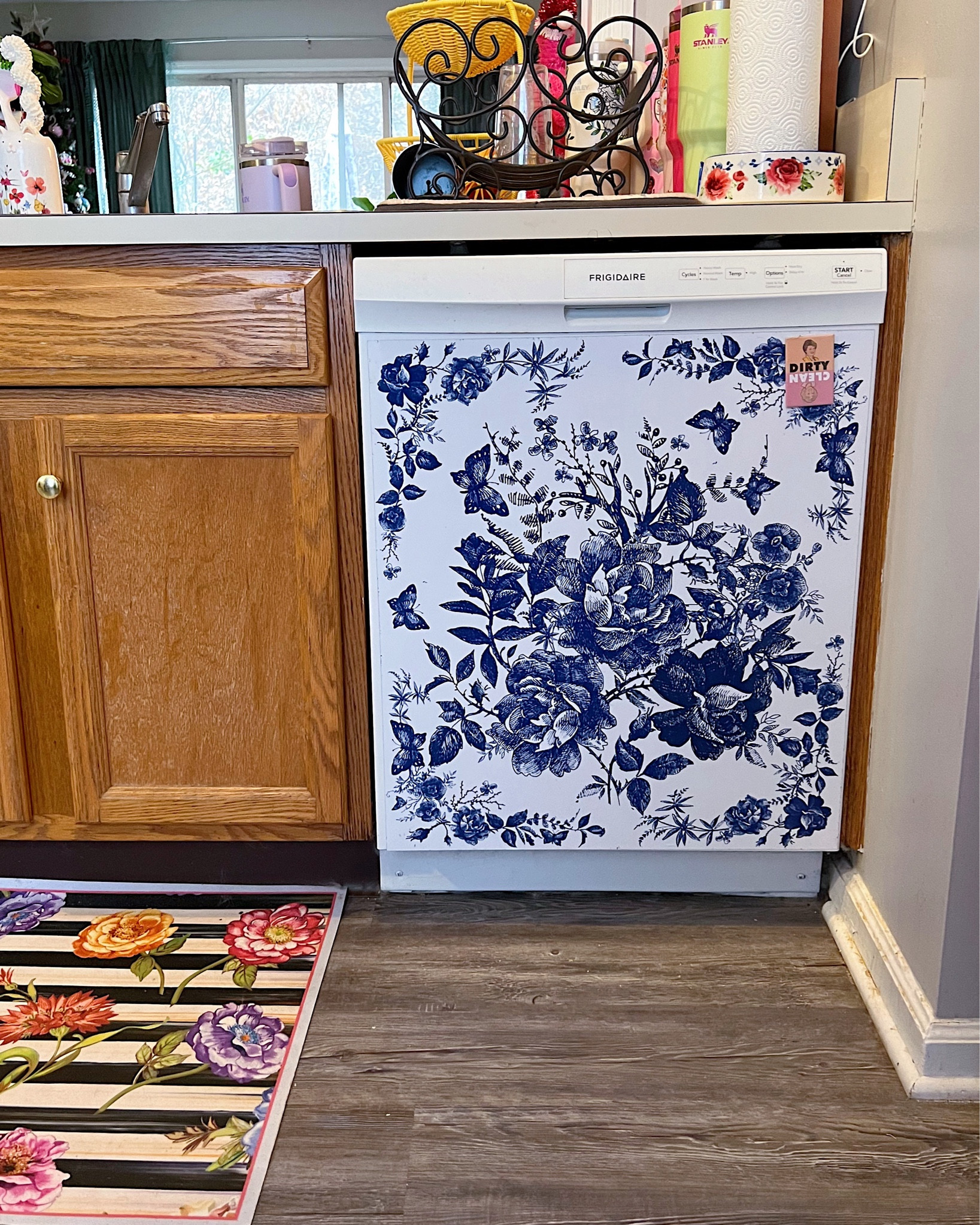 Decorative magnetic dishwasher cover, blue and white dishwasher cover, blue and white kitchen decor 

#LTKhome #LTKfindsunder50