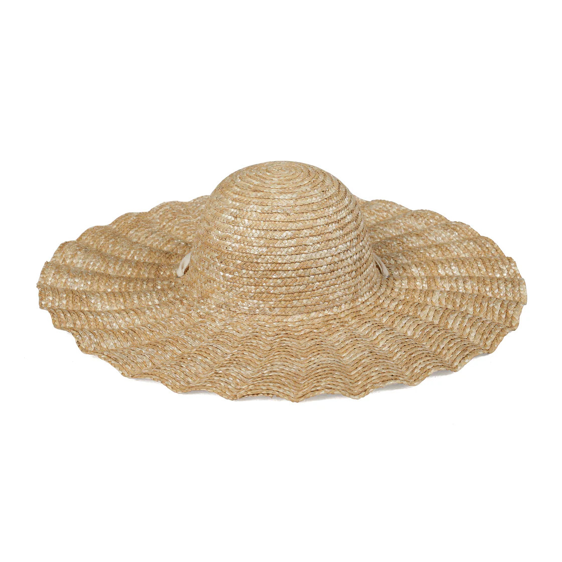 Scalloped Dolce Hat - Straw Boater Hat in Natural | Lack of Color US | Lack of Color
